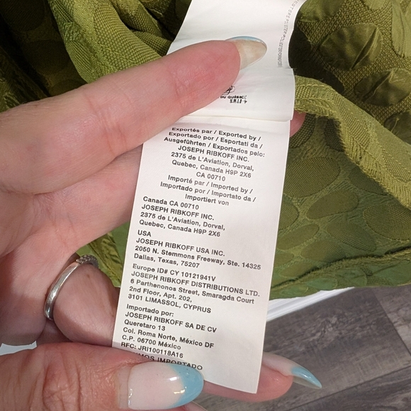 Joseph Ribkoff Green Textured Women's Cardigan - Picture 5 of 8